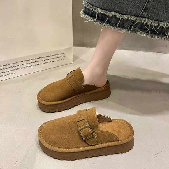 Camel Casual Women's Thick Sole Suede Leather Shoes - Picture 4 of 6